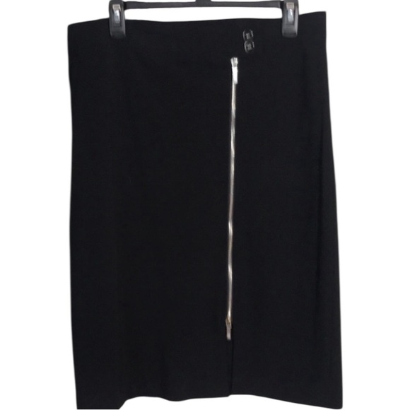 Anne Klein black size XL pencil skirt ,adjustable slit ,two way zipper - Picture 1 of 16